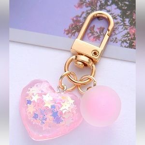 NIP PINK HEART BAG CHARM
